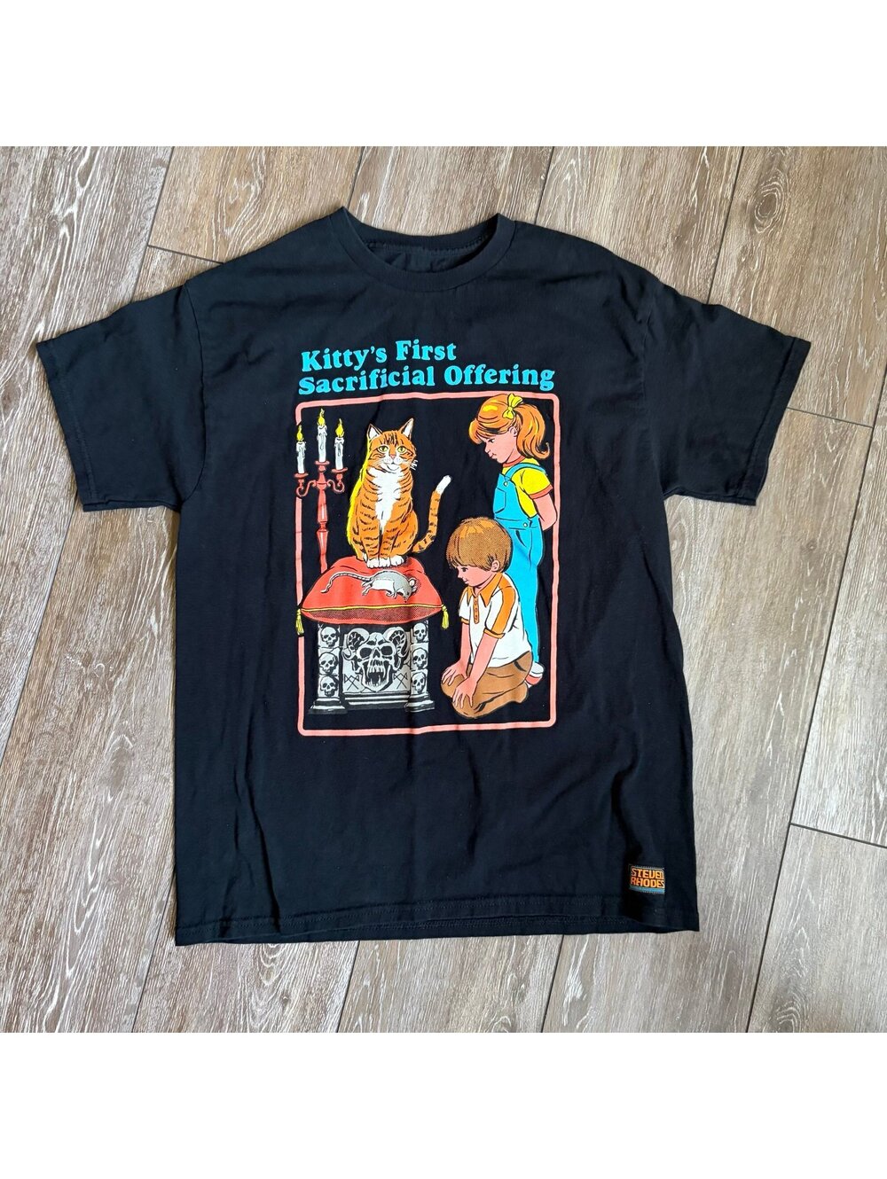 Steven Rhodes Kitty’s First Sacrificial Offering Graphic Tee Large